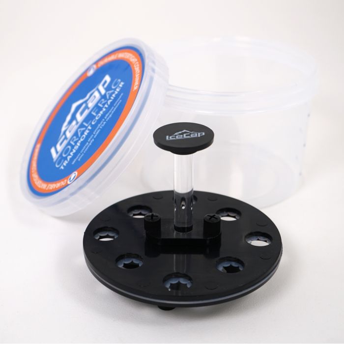 IceCap Coral Frag Transport Container (8 Plugs) | Reef Coral Carrier & Dip Container