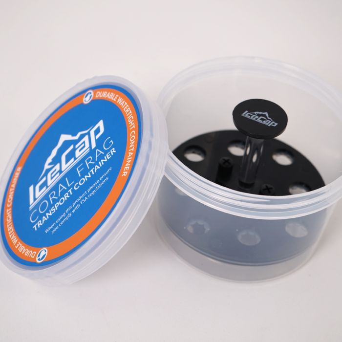 IceCap Coral Frag Transport Container (8 Plugs) | Reef Coral Carrier & Dip Container