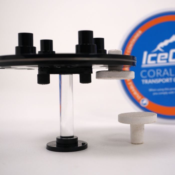 IceCap Coral Frag Transport Container (8 Plugs) | Reef Coral Carrier & Dip Container