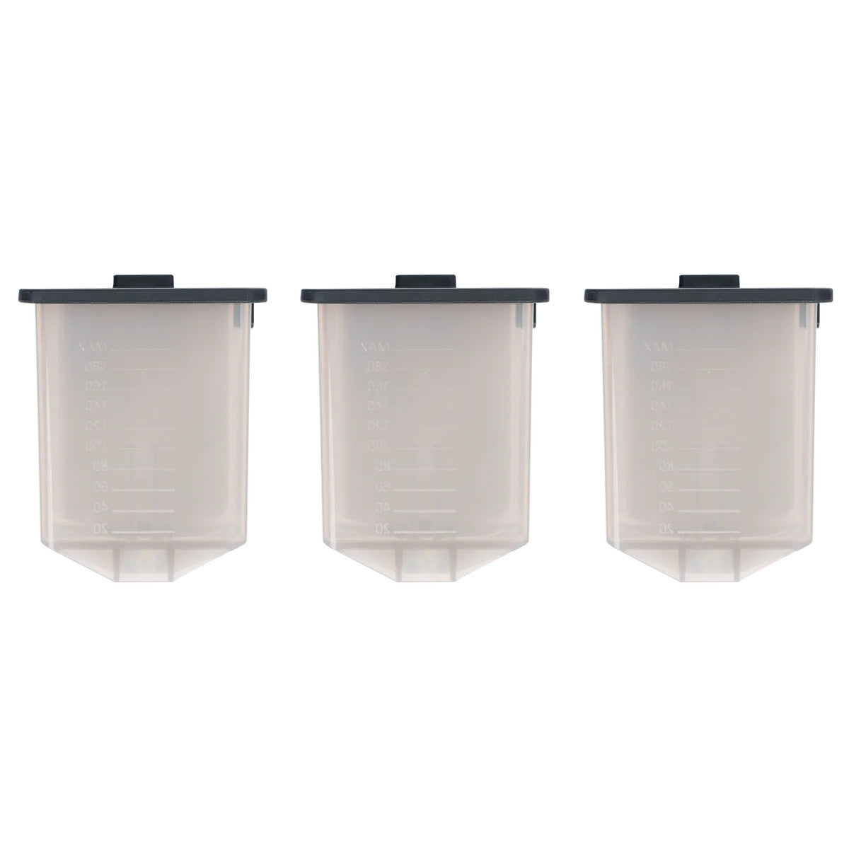 Three inD Aquatics aF4 spare food reservoirs with lids