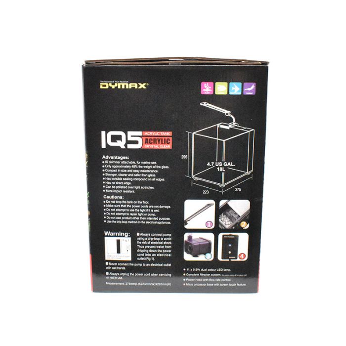 Dymax IQ5 4.7-Gallon Mini Acrylic Aquarium