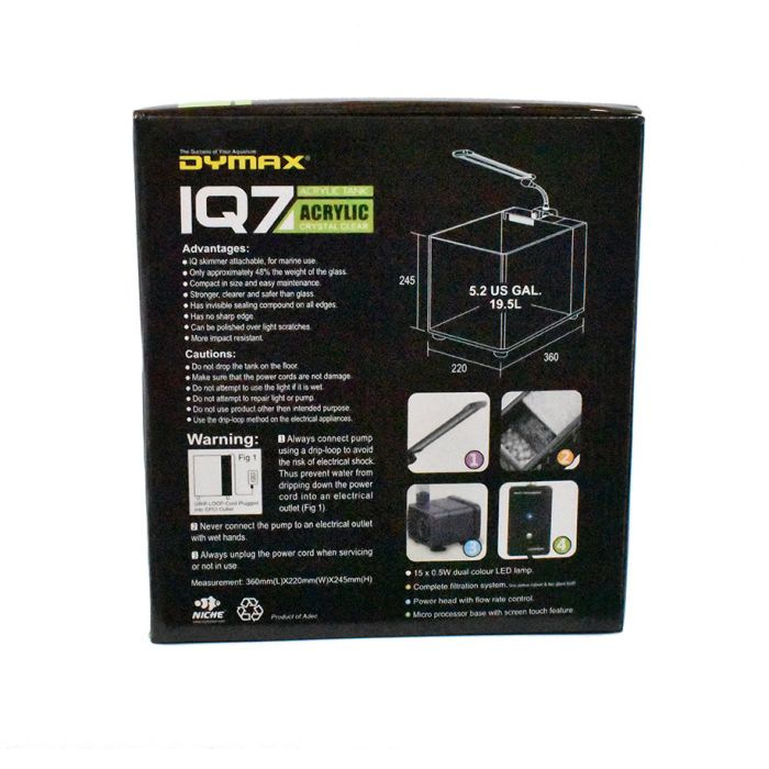 Dymax IQ7 5.2-Gallon Mini Acrylic Aquarium