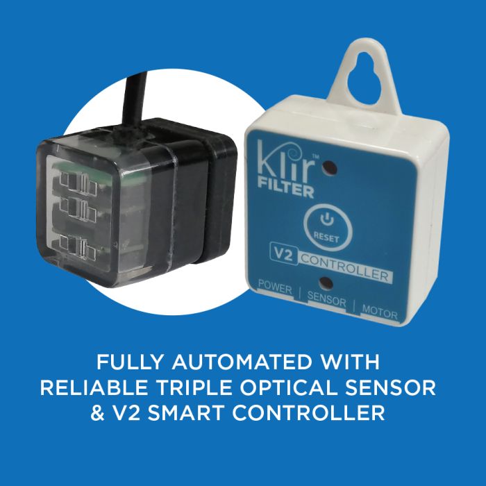 Klir DI-4 V2 Automatic Fleece Roller Filter System (Complete Kit with Smart Controller)