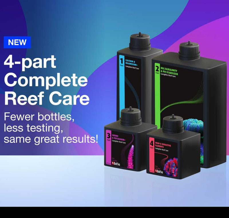 Red Sea Complete Reef Care 4-Part Dosing System – Large – Up to 160 Gallons