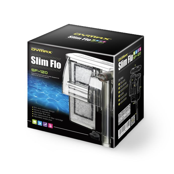 Dymax Slim Flo Hang On Filter QT Tank, Emergency & Freshwater Aquarium Filter (SF-120 / SF-240 / SF-500)