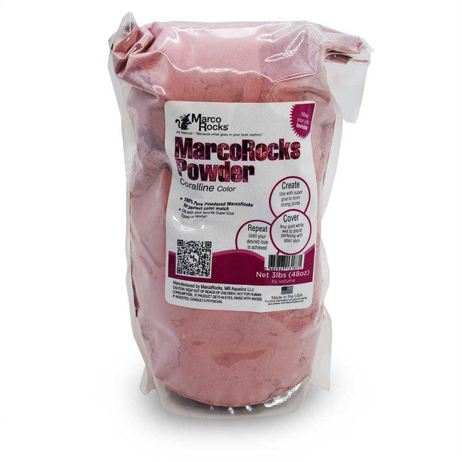 MarcoRocks Coralline Rock Powder 3 lb resealable bag