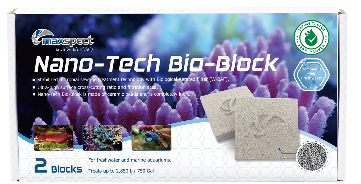 Maxspect Nano-Tech Bio-Block – 4 × 4 × 1 inch, 2 Pack — manufacturer product detail