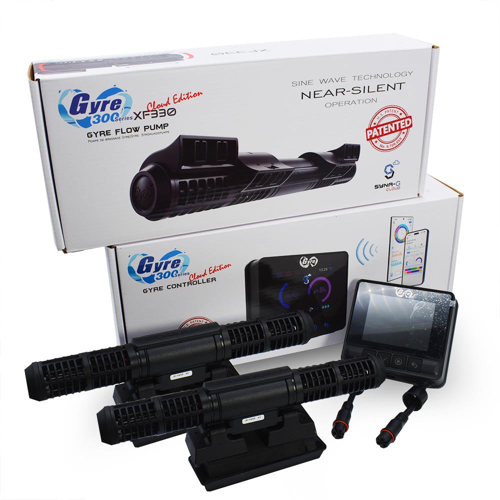 Maxspect Gyre XF330 Cloud Edition two-pump kit with controller and packaging