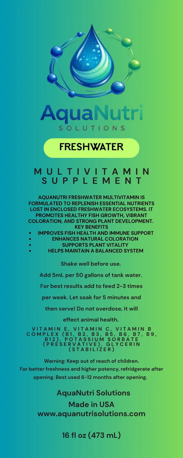 AquaNutri Freshwater Aquarium Multivitamin | 16 oz
