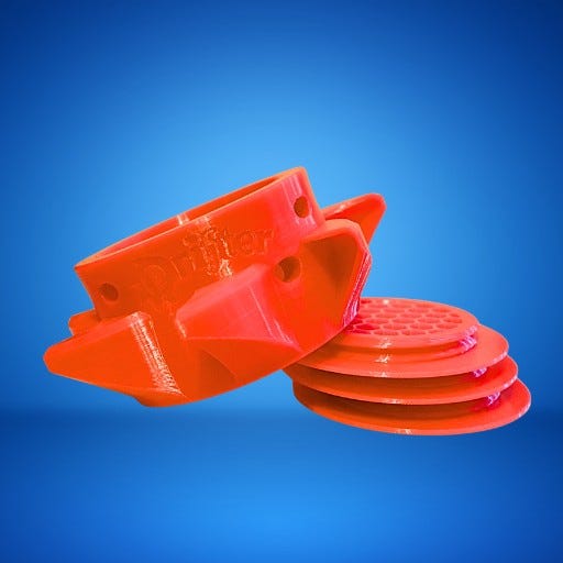 Drifter PRO floating fish feeder in Sunset Surge Orange