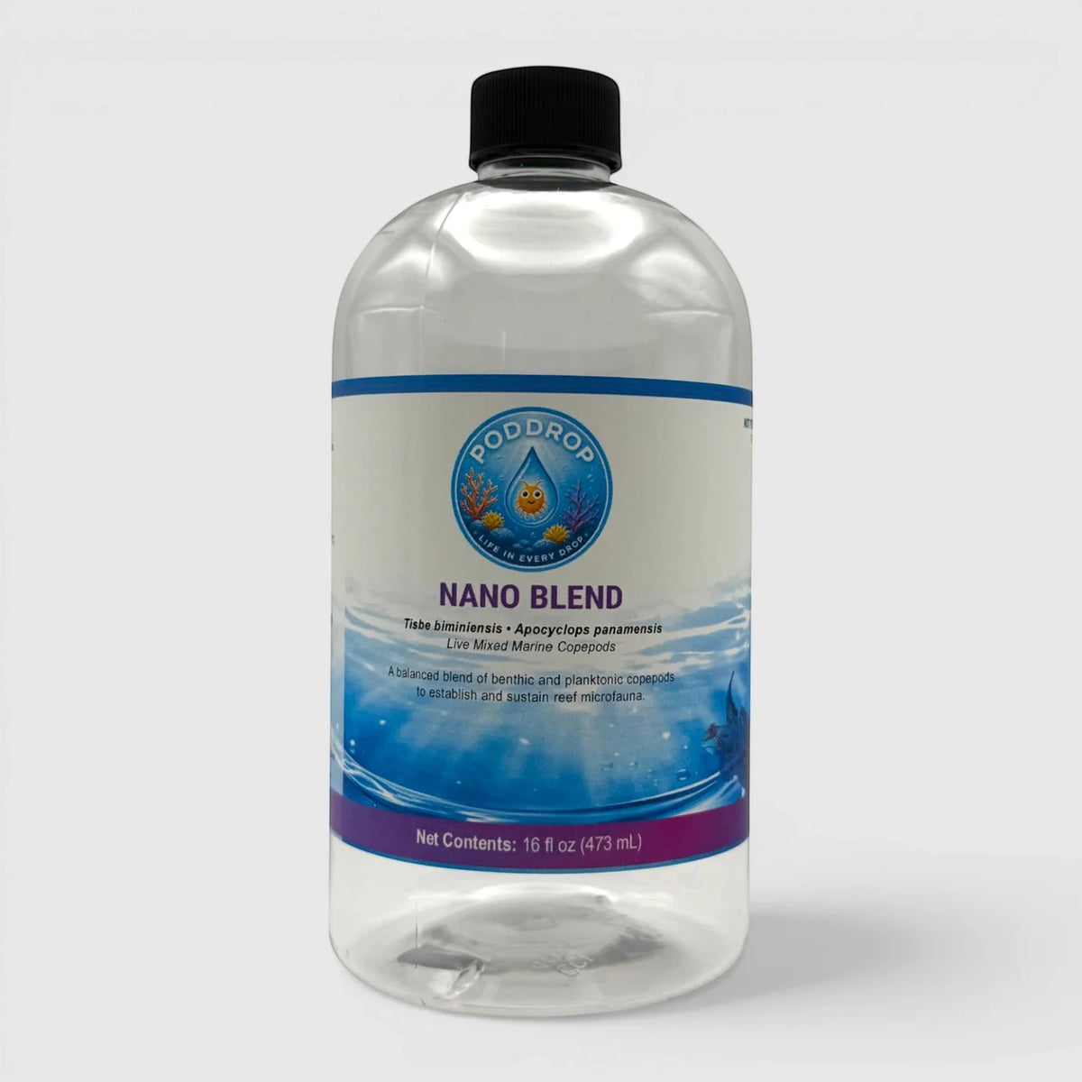 PodDrop Nano Copepod Blend – Live Tisbe & Apocyclops Copepods – 16 oz