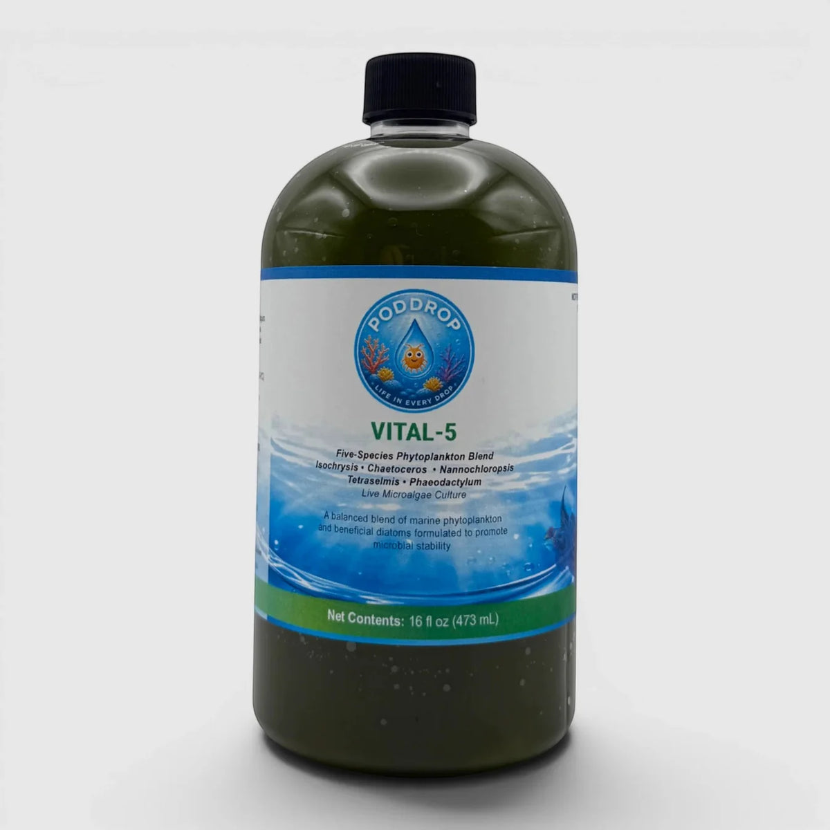PodDrop VITAL-5 Five-Species Live Phytoplankton Blend