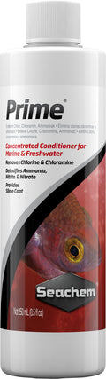 Seachem Prime Water Conditioner Removes Chlorine, Detoxifies Ammonia (250 mL / 500 mL)