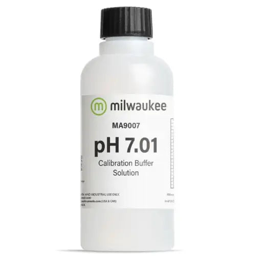 The Milwaukee 7.01pH Buffer is a 230mL solution for calibrating pH meters, probes, and testers