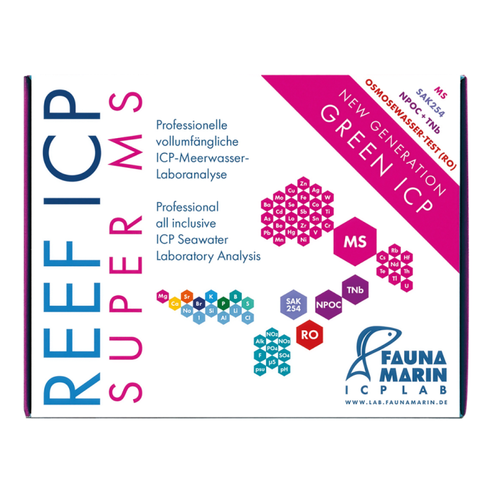 Fauna Marin Reef ICP Super MS Test (90+ Water Parameters) with Prepaid Return Shipping