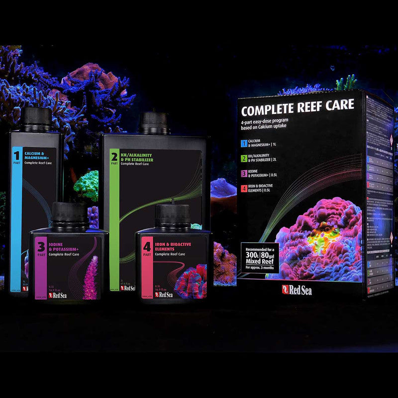 Red Sea Complete Reef Care 4-Part Dosing System – Large – Up to 160 Gallons