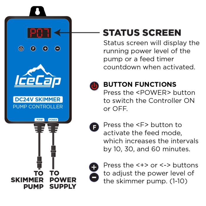 IceCap K3-200 INT In-Sump Protein Skimmer | Up to 265 Gallons