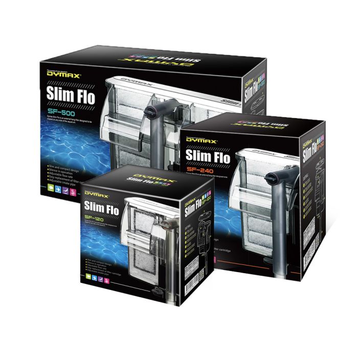 Dymax Slim Flo Hang On Filter QT Tank, Emergency & Freshwater Aquarium Filter (SF-120 / SF-240 / SF-500)
