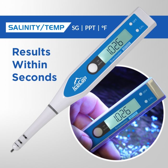 IceCap Digital Salinity & Temperature Tester (SG, PPT) Saltwater Aquarium