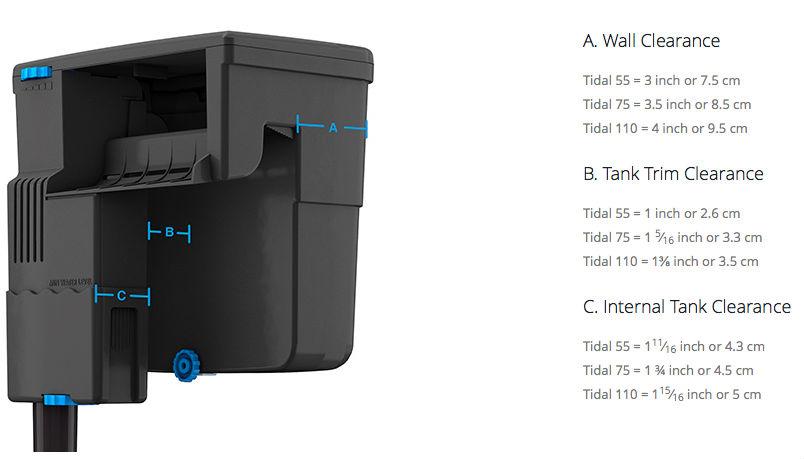 Seachem Tidal 55 Power Filter – SICCE Powered Hang On Back Aquarium Filter (Up to 55 Gallons)