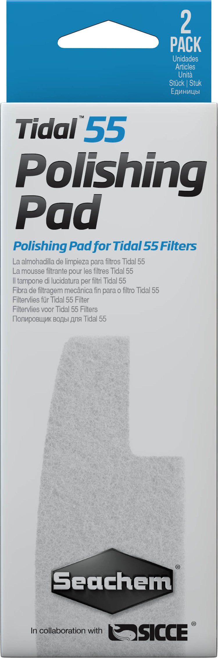Seachem Tidal Polishing Pad Replacement – Fits Tidal 35, 55, 75 & 110 Filters