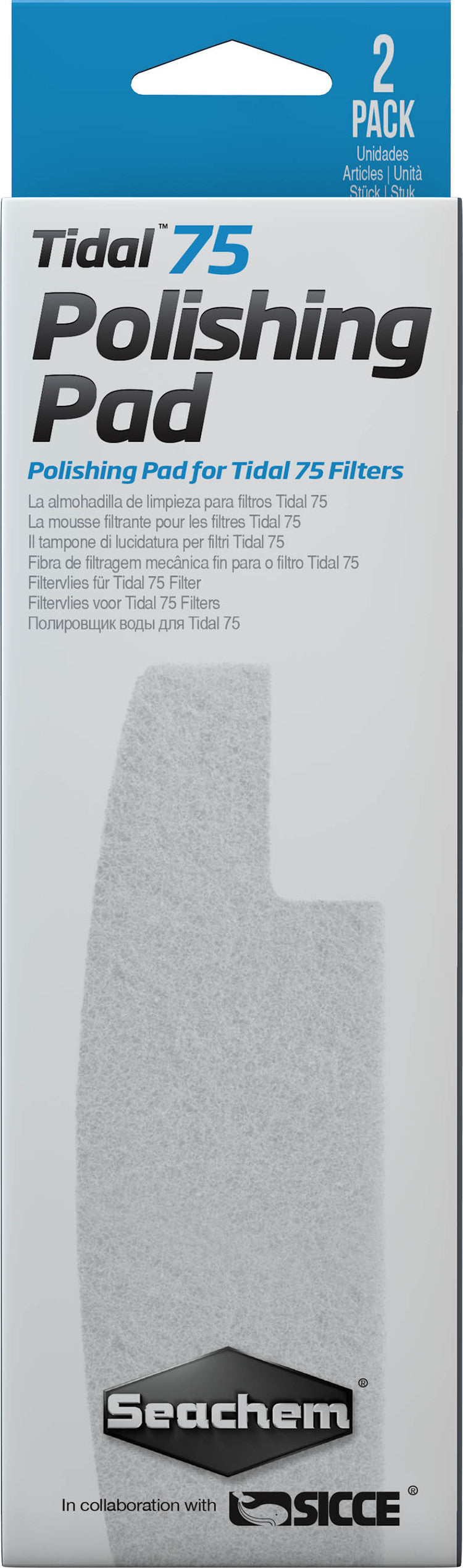 Seachem Tidal Polishing Pad Replacement – Fits Tidal 35, 55, 75 & 110 Filters