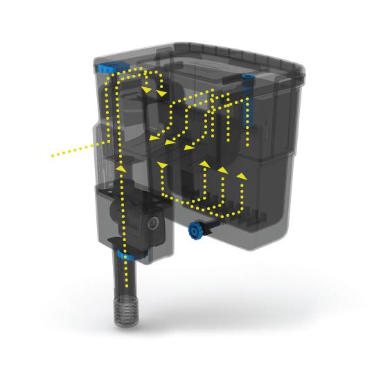 Seachem Tidal 55 Power Filter – SICCE Powered Hang On Back Aquarium Filter (Up to 55 Gallons)