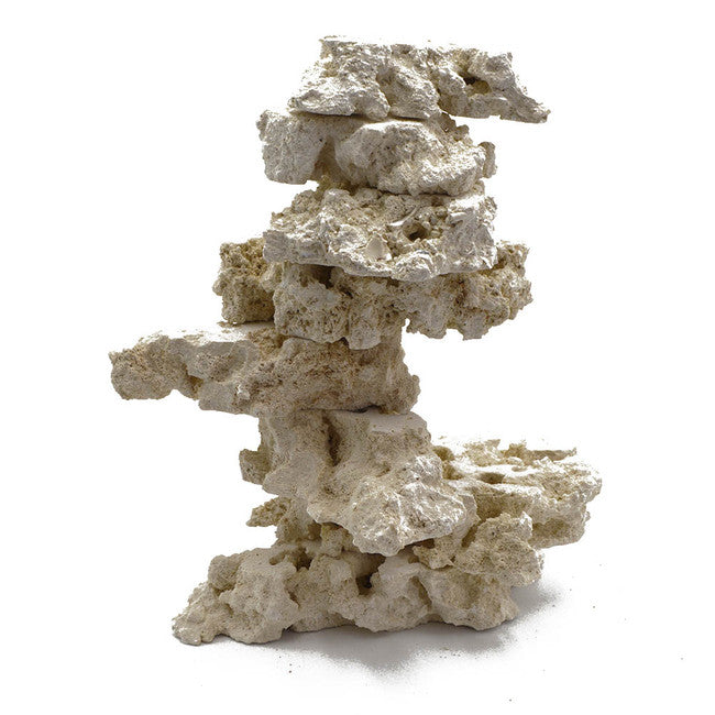 Two Little Fishies STAX porous dry rock stacked into an aquascape