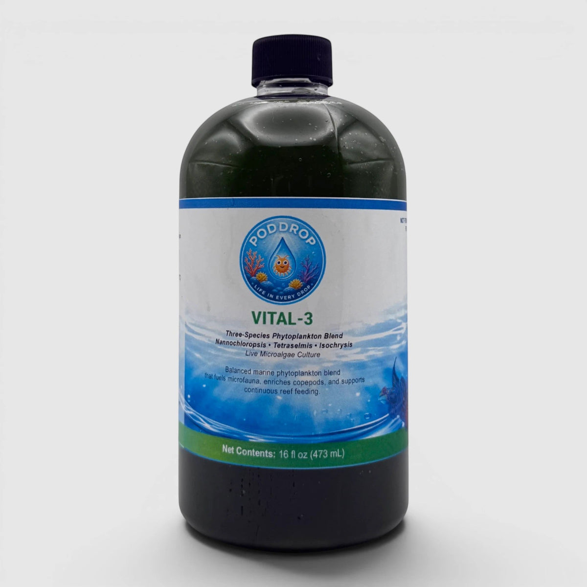PodDrop VITAL-3 | 3-species Phytoplankton Culture Blend